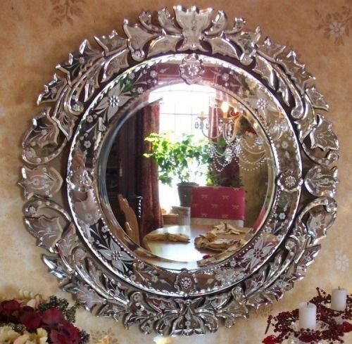cermin venetian round